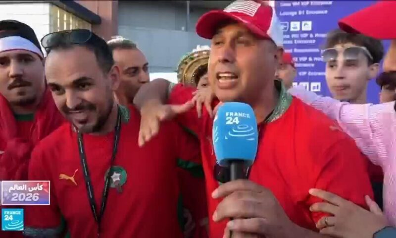 جماهير المغرب تحتفل بالفوز في بوسطن