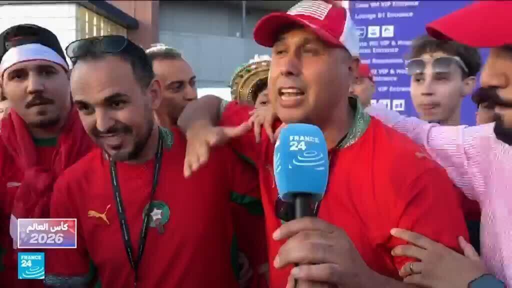 جماهير المغرب تحتفل بالفوز في بوسطن