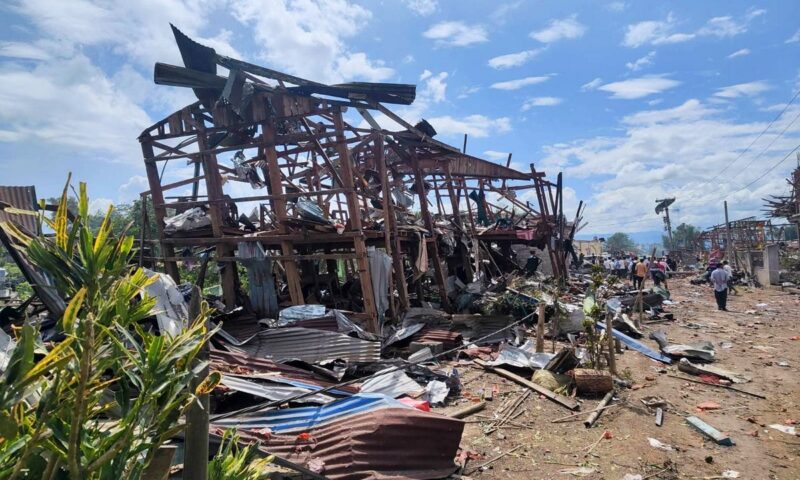 More than 45 killed in massive explosion in Myanmar village