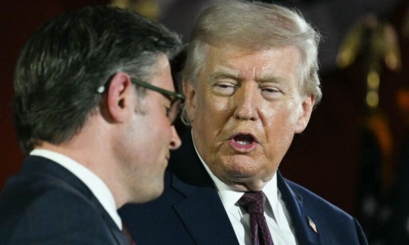 Trump brings Mike Johnson to White House to sort out reviled $1.8B DOJ ‘slush fund’