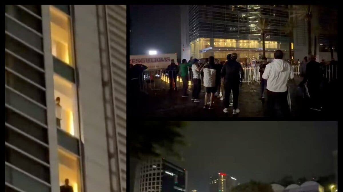 فيديو.. جماهير المكسيك تحاصر فندق الإكوادور بمكبرات الصوت والألعاب النارية