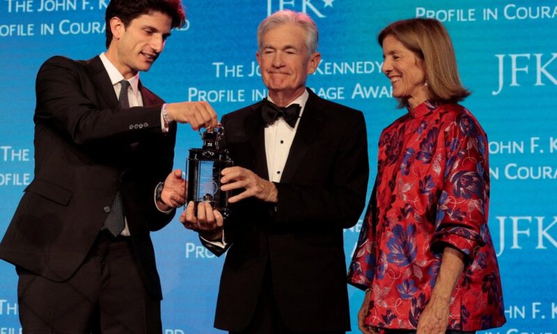 Powell uses JFK award speech to defend Fed from political pressure