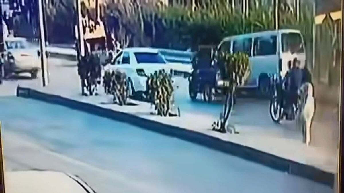 فيديو.. سائق ميكروباص يدهس أسرة كاملة ويلوذ بالفرار في مصر