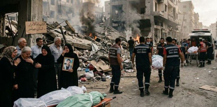 استشهاد 5 لبنانيين في قضف إسرائيلي استهدف بلدات بقضاء النبطية