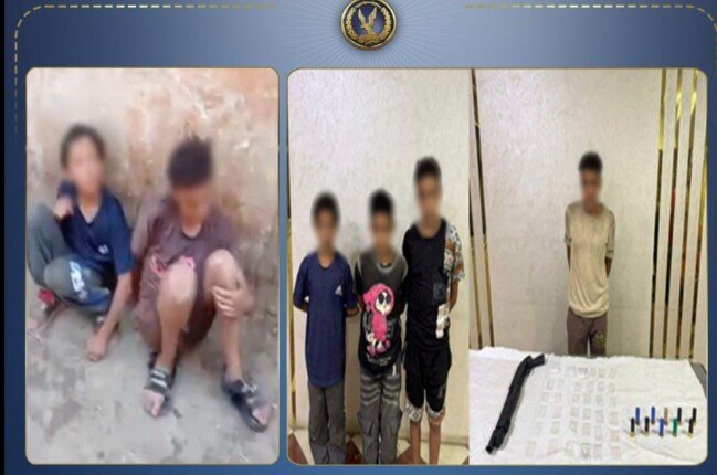 الداخلية تكشف تفاصيل فيديو تعاطي أطفال مواد مخدرة بالمنيا