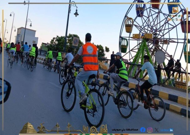 بمشاركة 150 شاباً.. انطلاق فعاليات ماراثون الدراجات على كورنيش النيل ببني سويف