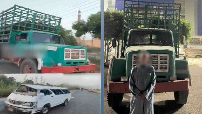 «قطع الطريق عليه».. ضبط سائق بتهمة الاصطدام بسيارة وإصابة شخص في بني سويف