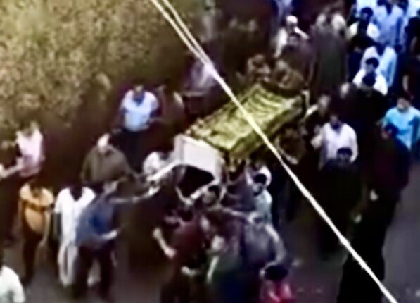 تشييع جنازة الطالبة منار ضحية حادث سقوط طائرة التدريب بالباجور