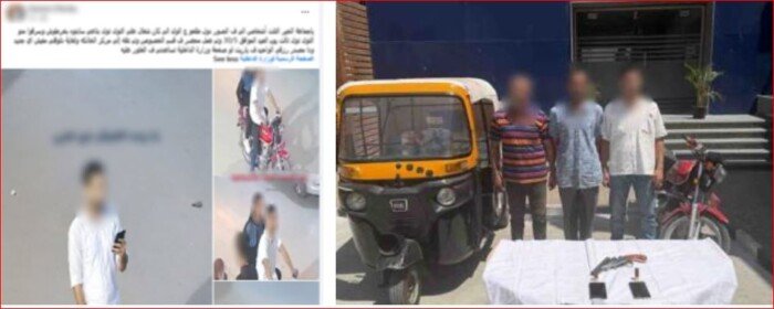 ضبط المتهمين بسرقة توك توك بالإكراه في الخصوص