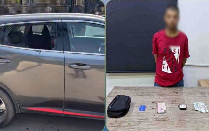 بعد انتشار الفيديو.. القبض على المتهم بتحطيم زجاج سيارة وسرقتها بالجيزة