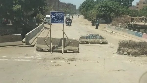 غلق طريق «طوخ – شبين القناطر» بالقليوبية أمام النقل الثقيل وتحويل الحركة المرورية لطرق بديلة