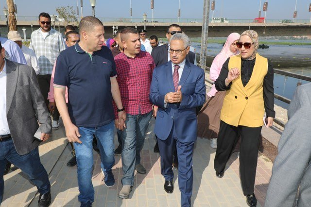 محافظ بني سويف يتفقد اللمسات النهائية للمرسى السياحي الجديد