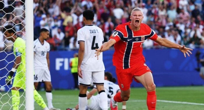 هالاند يحصد جائزة رجل مباراة العراق والنرويج في كأس العالم 2026