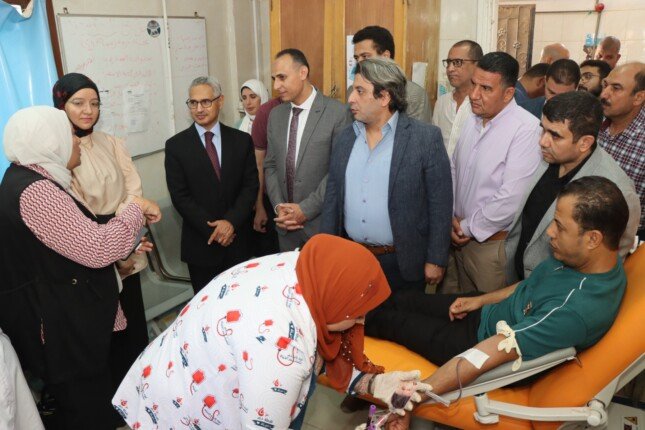 محافظ بني سويف يشهد انطلاق الحملة القومية للتبرع بالدم بالمركز الإقليمي بشرق النيل