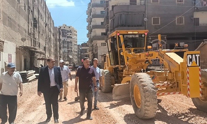 محافظ كفرالشيخ يوجه برصف شارع المحرقة بدسوق