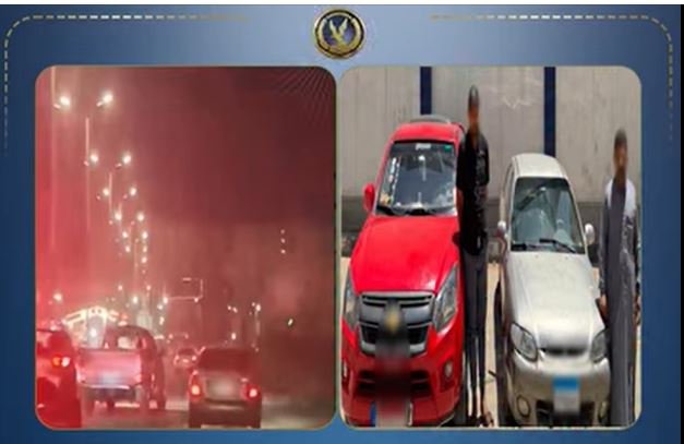 ضبط قائدي سيارتين بسبب أداء حركات استعراضية وتعطيل الحركة المرورية بكفر الشيخ