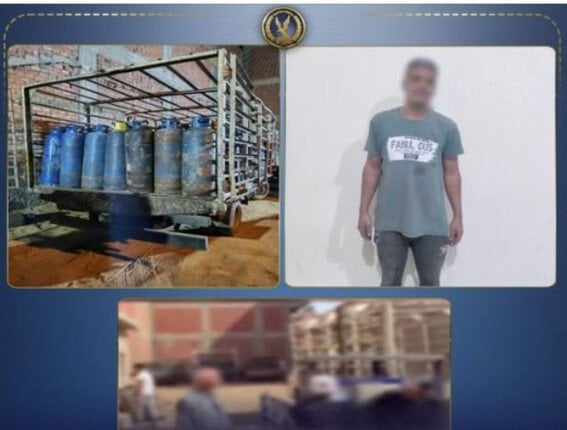 ضبط صاحب جراج لبيعه إسطوانات الغاز بدون تصريح في الجيزة