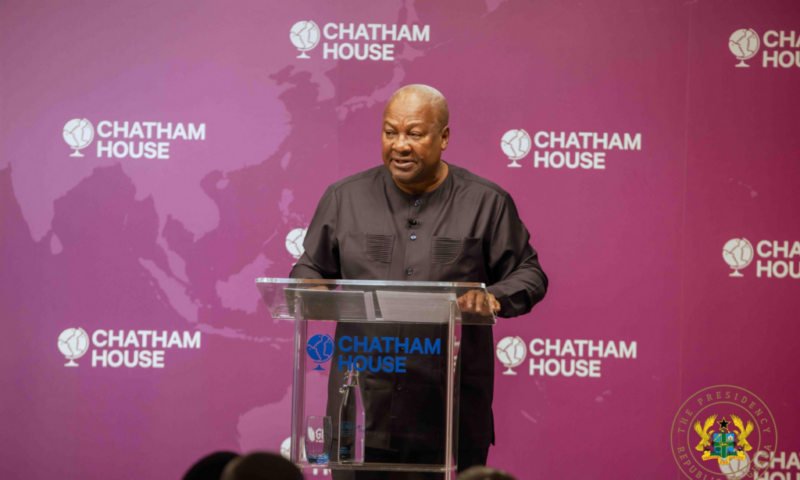 Photos: President Mahama speaks at Chatham House on Ghana’s strategic priorities