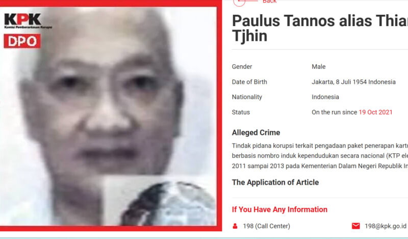 Singapore High Court dismisses Indonesian fugitive Paulus Tannos’ bid to challenge extradition process