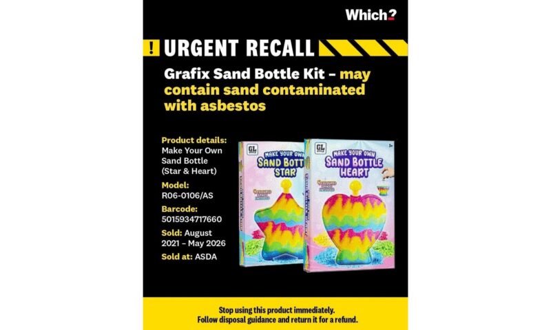Two more children’s sand kits withdrawn from sale over asbestos content