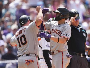 Willy Adames hits grand slam and Giants get 25 hits in 19-6 win over Rockies at Coors Field