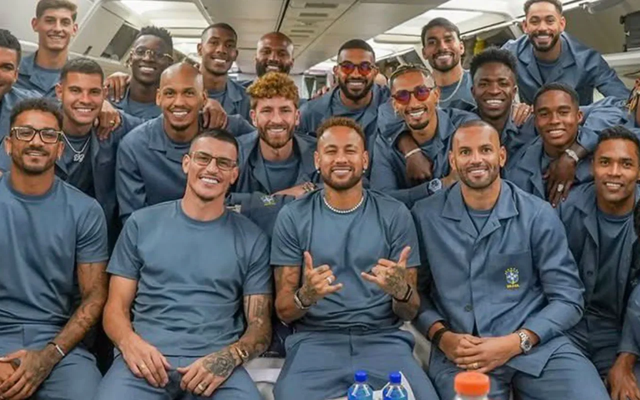 Incredible moment Brazil team’s £150million plane used by Rolling Stones is ‘baptised’ before World Cup