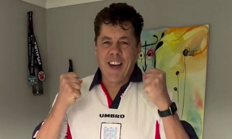 England’s biggest fan shows off his insane shirt collection as he packs for World Cup after selling house to fund trip