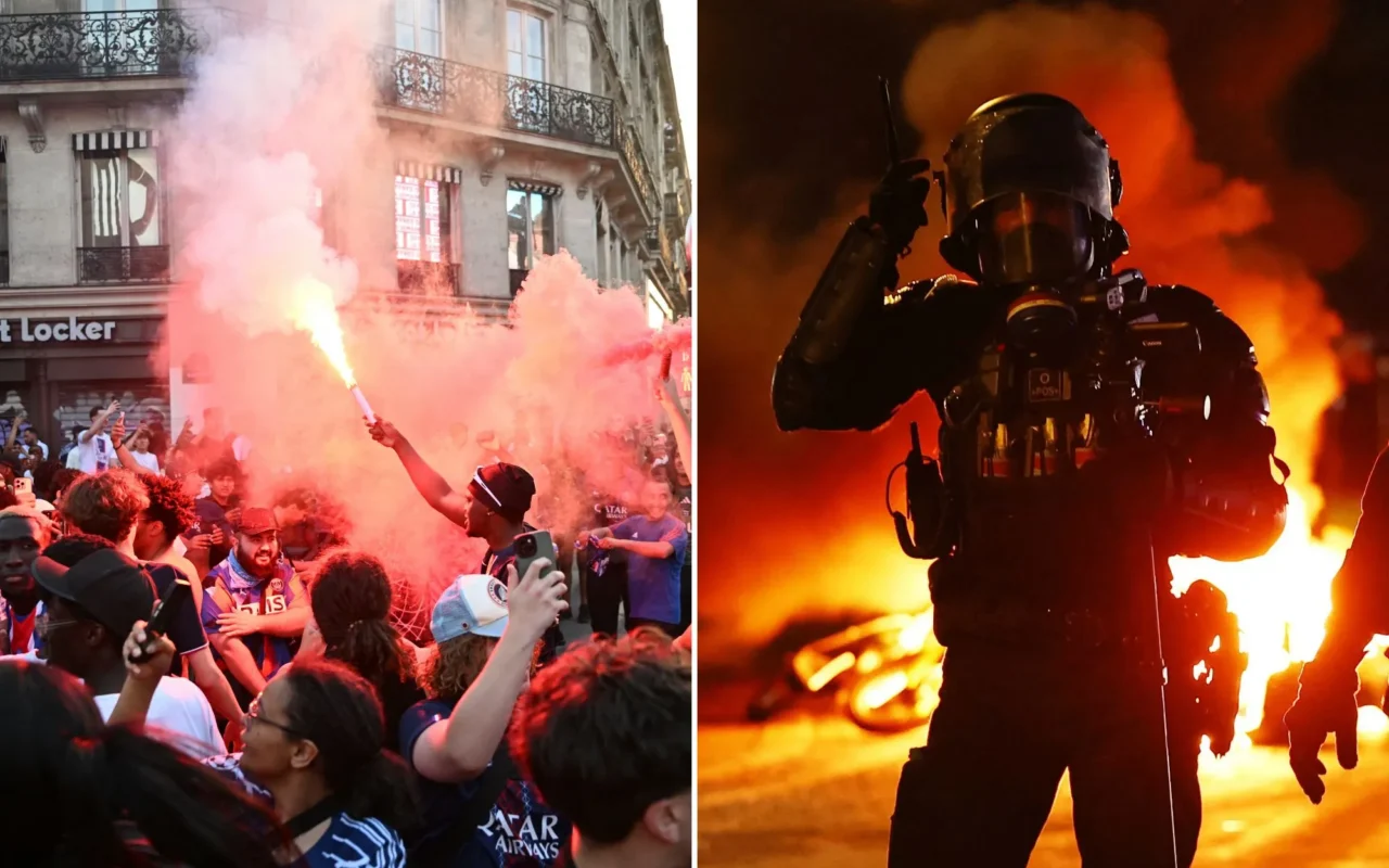 PSG fan sentenced for battering French cop with a garlic sausage during Arsenal riot… but he insists ‘I was just hungry’