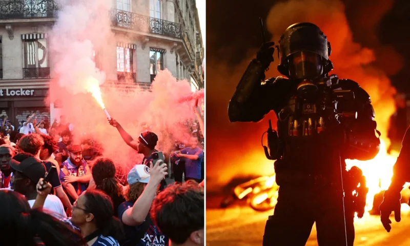 PSG fan sentenced for battering French cop with a garlic sausage during Arsenal riot… but he insists ‘I was just hungry’