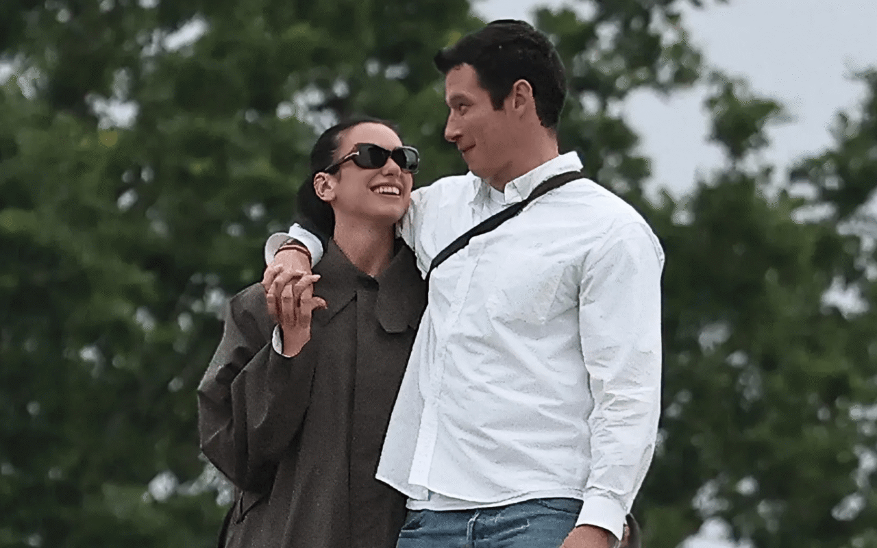 Dua Lipa and new husband Callum Turner look more in love than ever as they go on dog walk days after London wedding