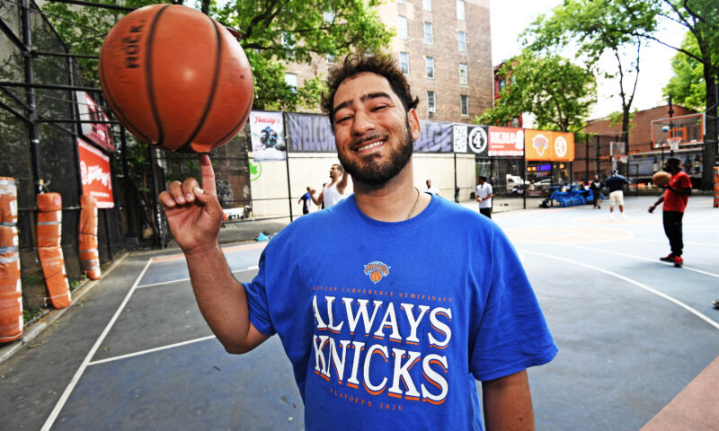 The Cage, legendary NYC basketball mecca, is overrun with Knicks Fever