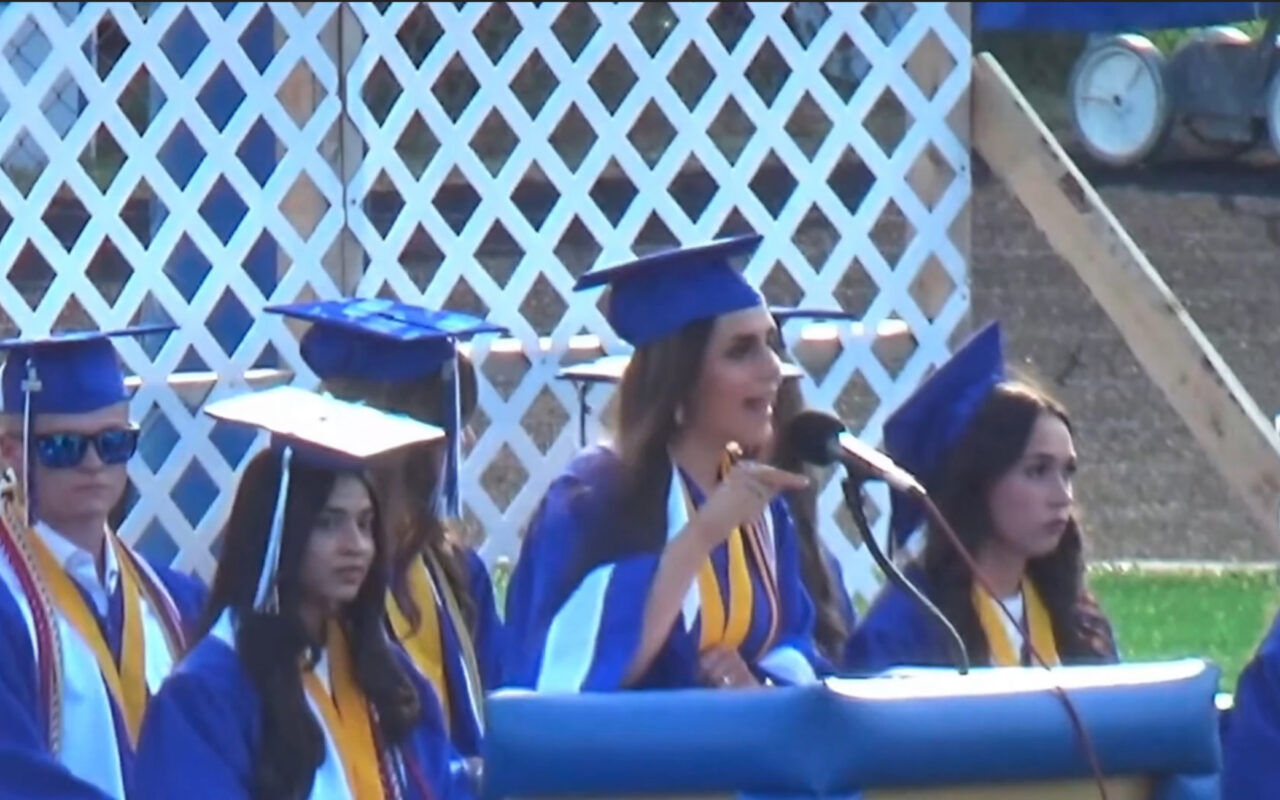High school valedictorian yanked from stage after hijacking speech to rant against Israel and ICE