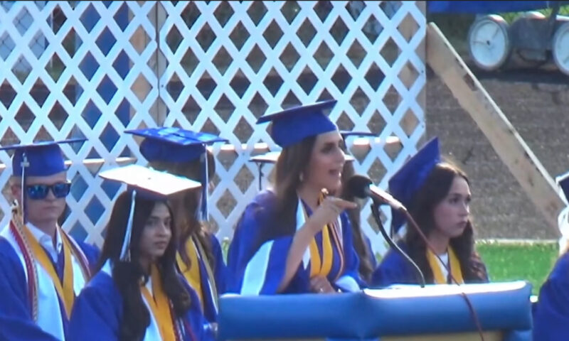 High school valedictorian yanked from stage after hijacking speech to rant against Israel and ICE