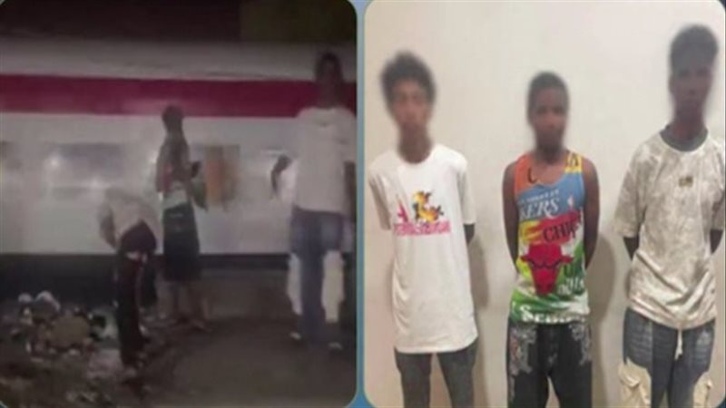 بعد تداول فيديو، ضبط 3 طلاب بتهمة إلقاء حجارة على قطار بأسوان