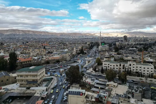 انفجار داخل مقهى قرب القصر العدلي في دمشق