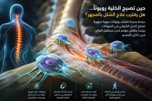 حين تصبح الخلية روبوتاً… هل يقترب علاج الشلل بالمجهر؟