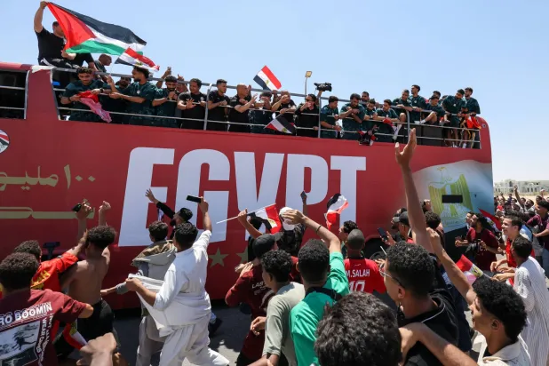 استقبال شعبي لمنتخب مصر العائد من المونديال