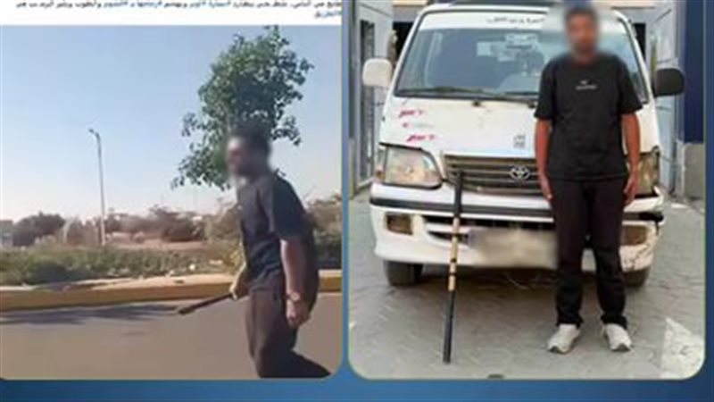 الأمن يكشف ملابسات فيديو تهشيم سائق ميكروباص لـ سيارة ملاكي بالحجارة وعصا خشبية