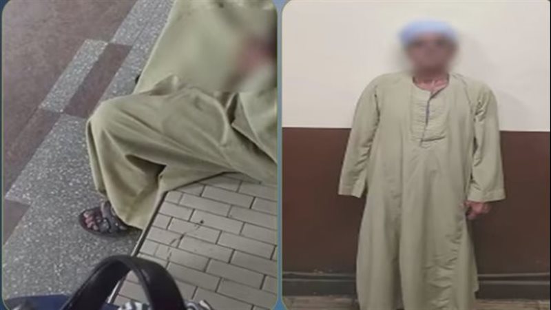 فيديو فضح المستور، سقوط مسن ارتكب أفعال خادشة للحياء داخل محطة مترو الشهداء