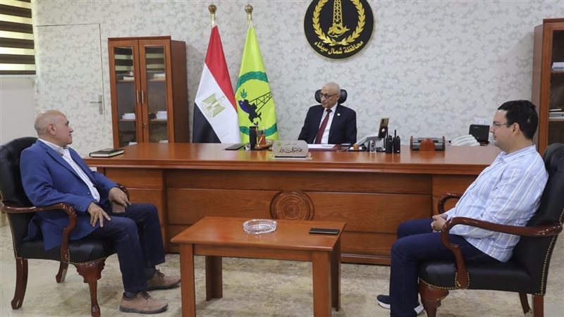 محافظ شمال سيناء يستقبل رئيس جهاز تعمير سيناء ومدن القناة