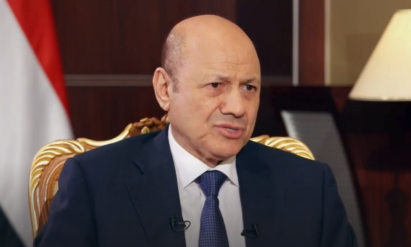 العليمي لوفد أوروبي: السلام مع الحوثيين مشروط بإنهاء الانقلاب