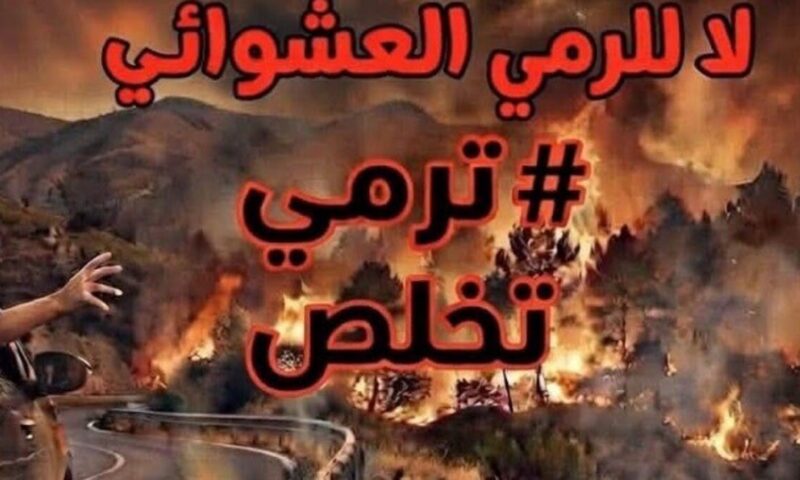 جزائريون يطلقون حملة “ترمي تخلص” للوقاية من حرائق الغابات