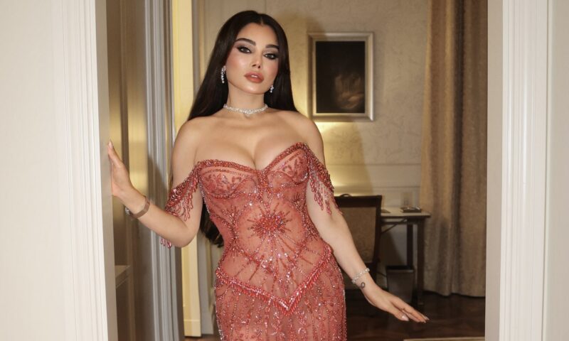 لماذا ظهرت هيفاء وهبي بفستان زهري بأحدث إطلالاتها في دبي؟