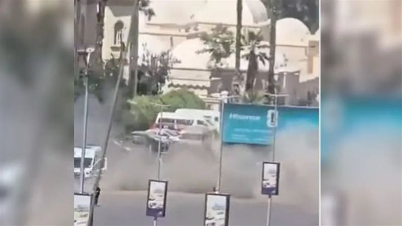 لحظة الانفجار بمحيط فندق إقامة الرئيس الفرنسى في دمشق (فيديو)