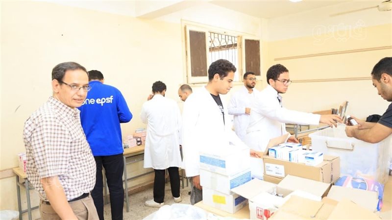 جامعة المنيا تنظم قافلة طبية مجانية بديرمواس