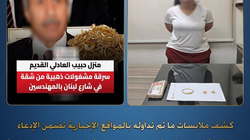 حقيقة سرقة شقة وزير الداخلية السابق،الداخلية تكشف التفاصيل وتضبط المتهمة