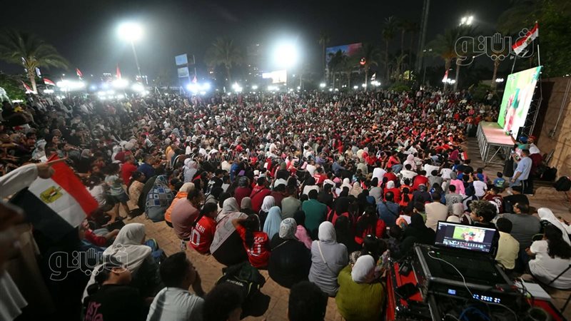 دعم حتى صافرة النهاية، جماهير مركز شباب الجزيرة تهتف لمصر (فيديو)