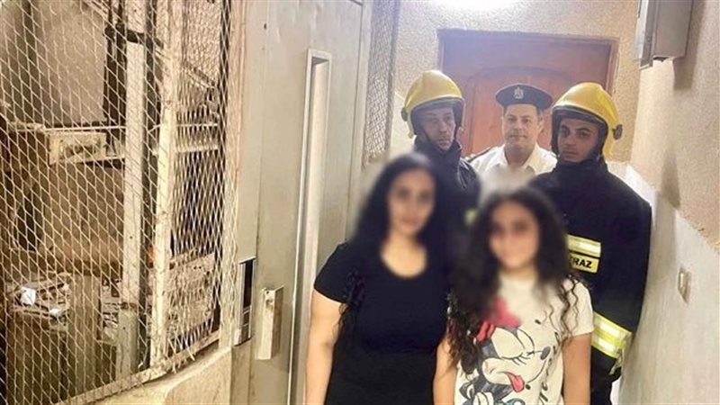 أمن الفيوم ينقذ سيدة وابنتها بعد احتجازهما داخل مصعد