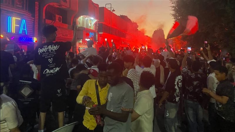فرحة هستيرية لجماهير ميت عقبة بعد الهدف الثاني لمنتخب مصر أمام الأرجنتين