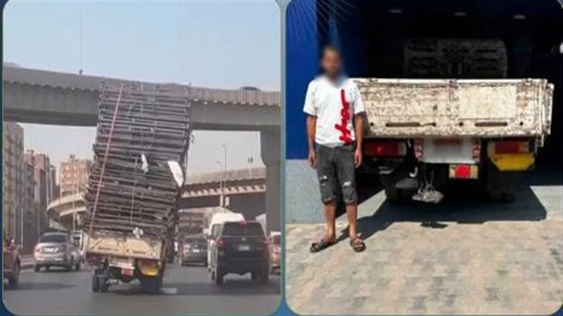 ضبط قائد سيارة “نقل” بوضع حمولة أزيد من المقرر أعلى الطريق الدائري